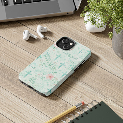 Walk By Faith Phone Case | Christian floral iPhone Case
