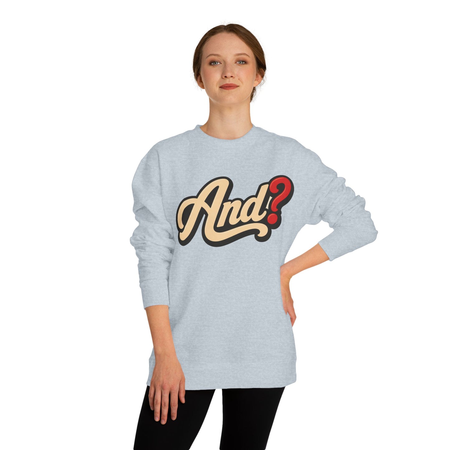 And? Retro Script Crewneck Sweatshirt