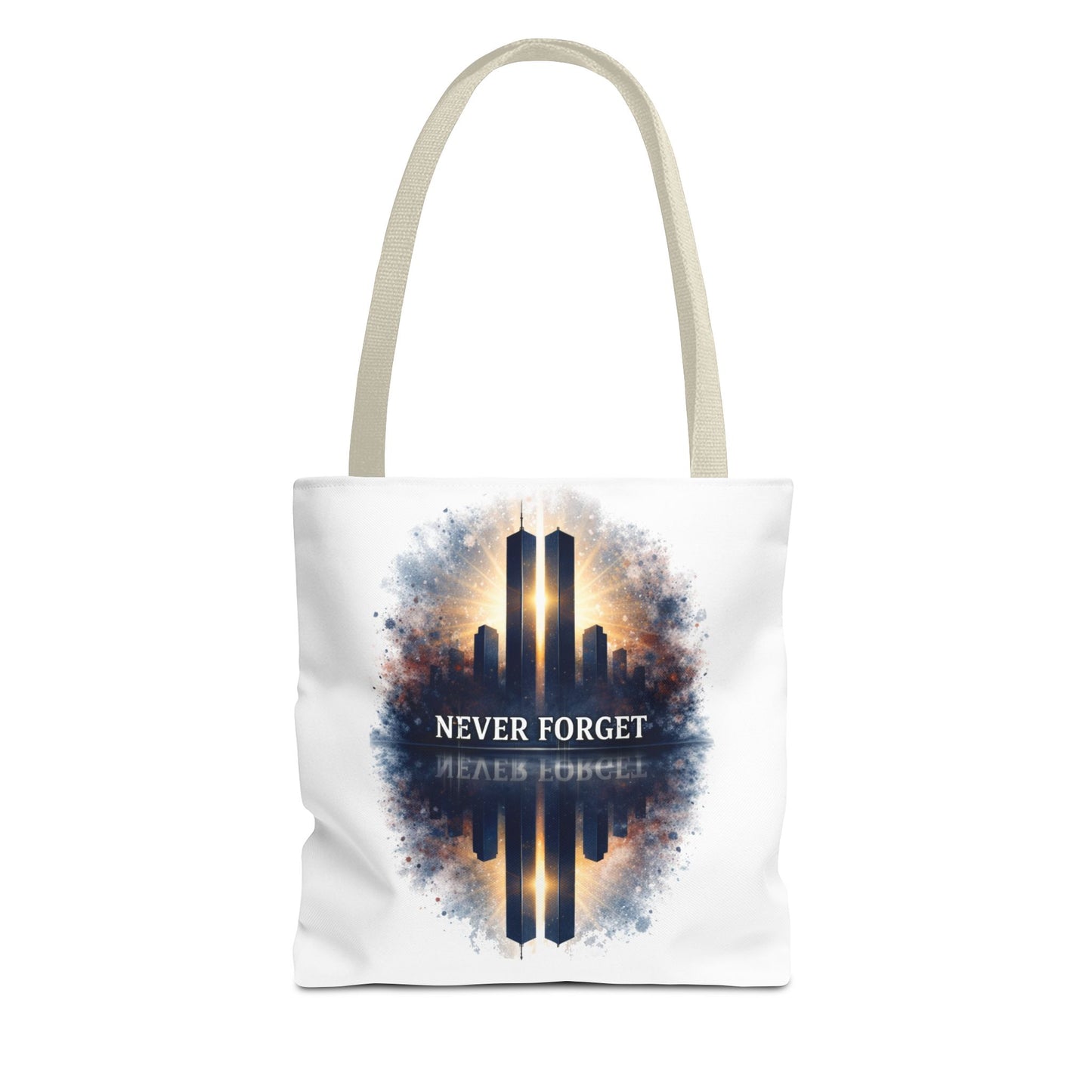 Never Forget Memorial Tote Bag — 9/11 Tribute Skyline All-Over Print