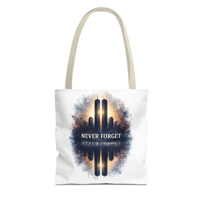 Never Forget Memorial Tote Bag — 9/11 Tribute Skyline All-Over Print