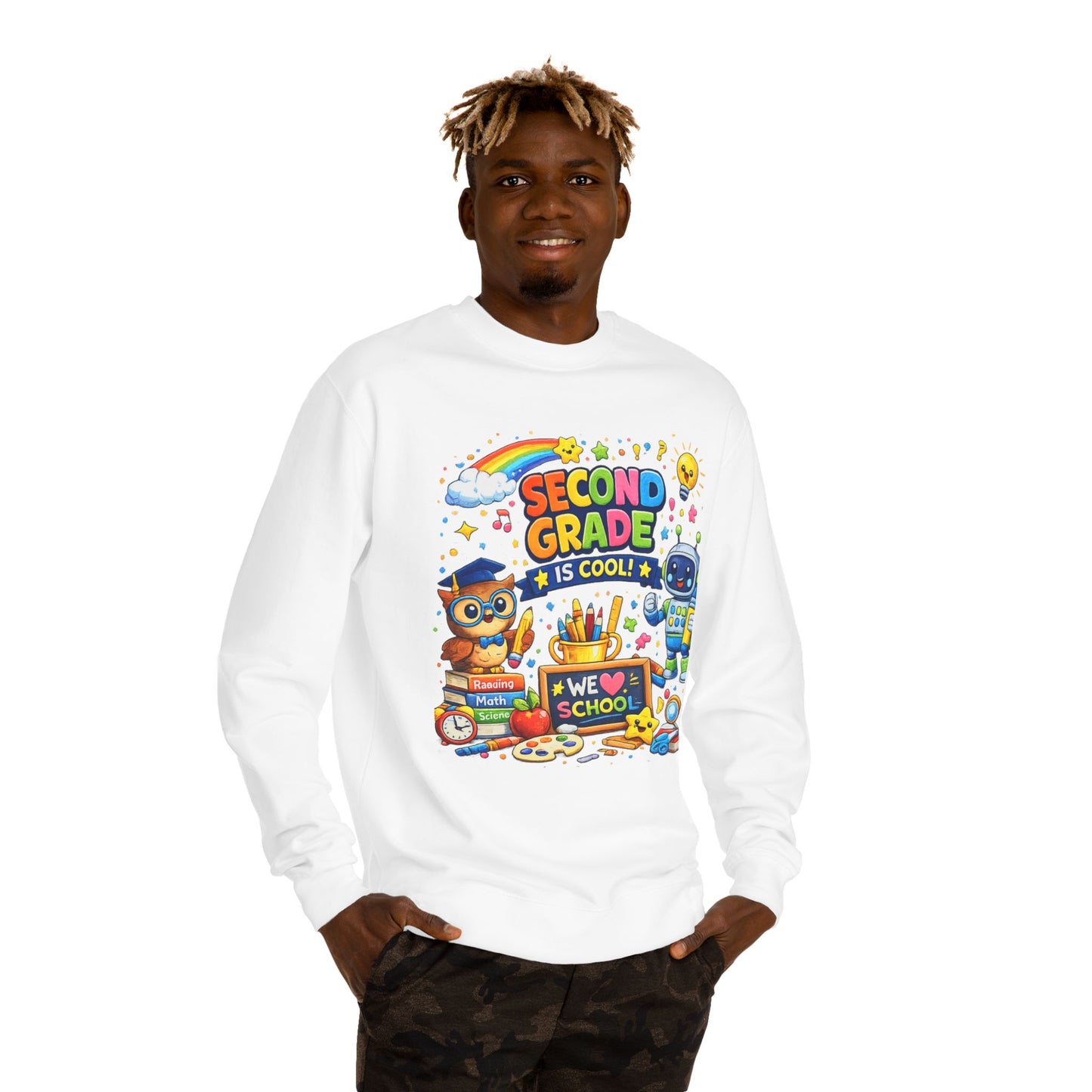 Second Grade Is Cool Sweatshirt – Cute School Kids Crewneck
