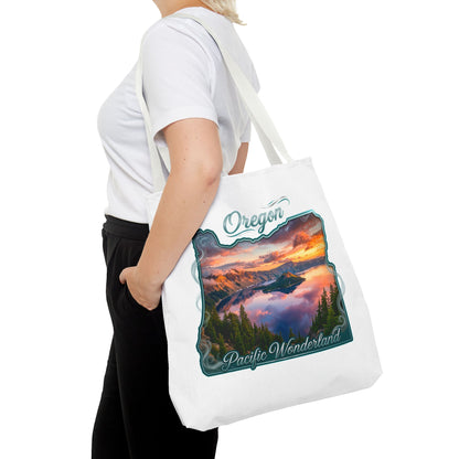 Oregon Scenic Tote Bag — 'Pacific Wonderland' Sunset Landscape Tote