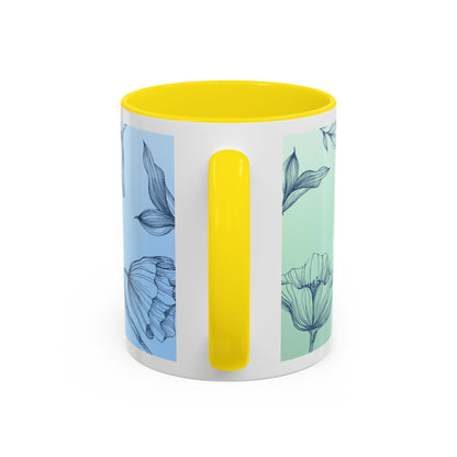 Mother's Heart Floral Accent Coffee Mug — "A Mother's Heart Never Fades"