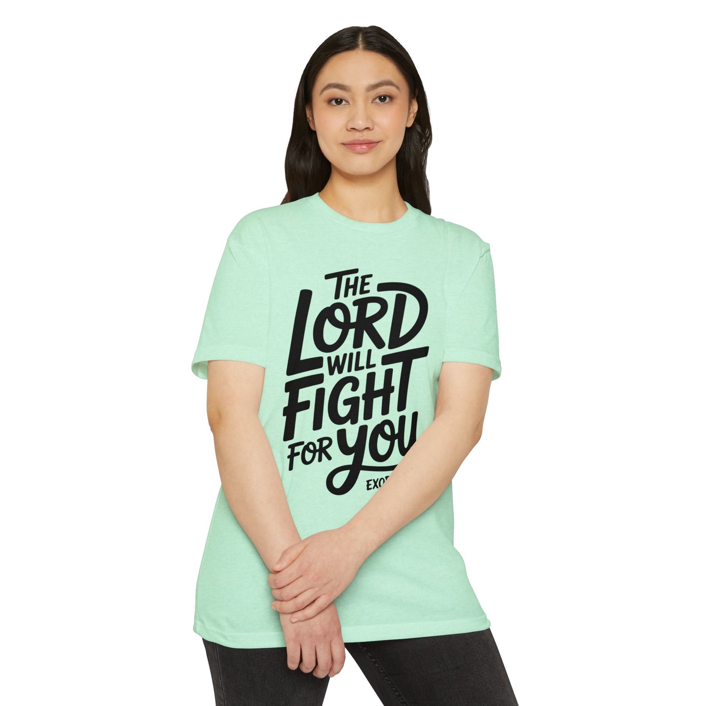 The Lord Will Fight For You T-Shirt — Inspirational Christian Scripture Tee (Exodus 14:14)