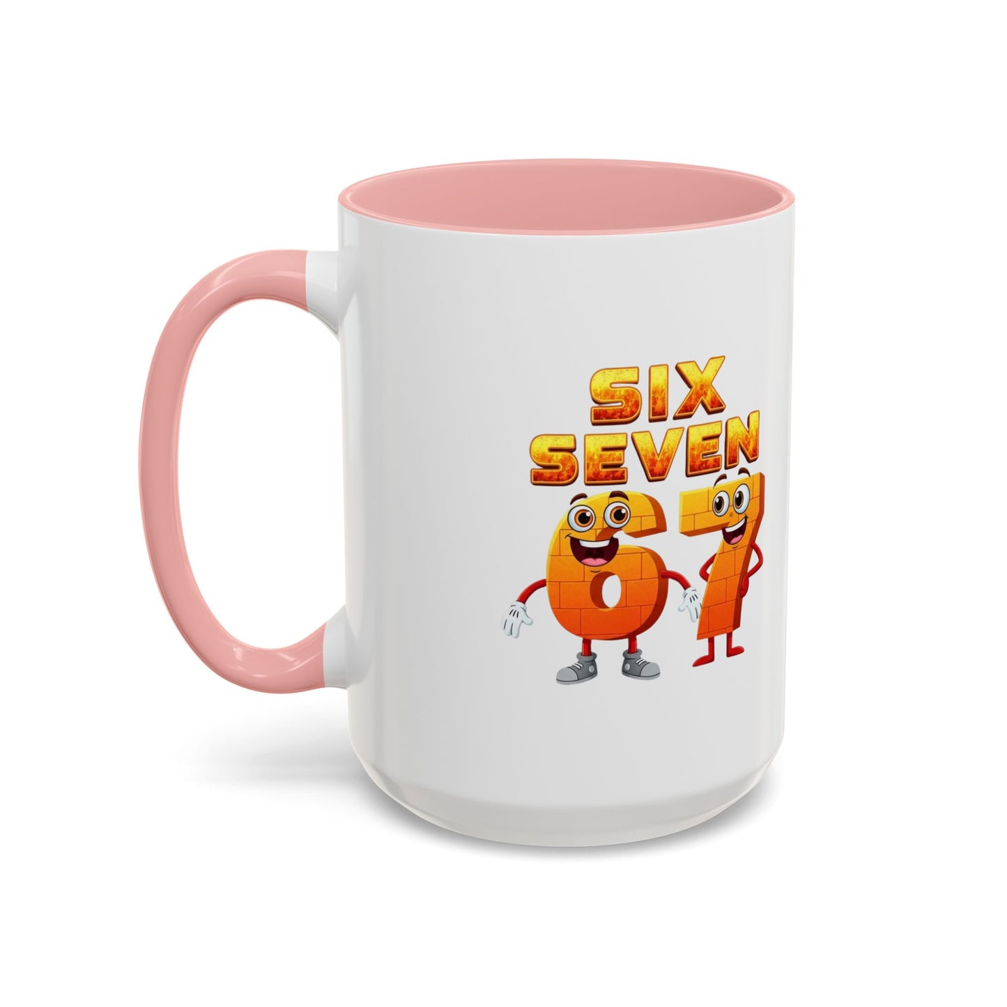 Six Seven Cartoon Number Coffee Mug - Fun Math Teacher Gift (11/15oz)
