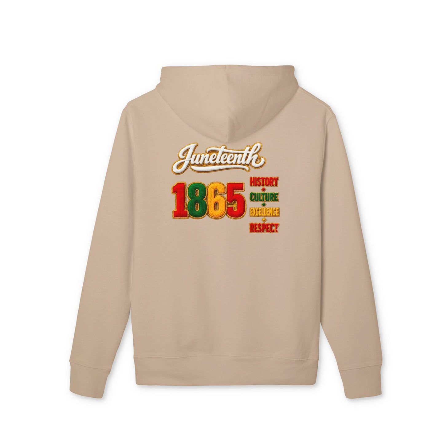 Juneteenth 1865 Hoodie — History, Courage, Resilience, Respect Pullover