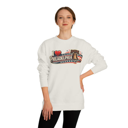 I  Philadelphia Crewneck Sweatshirt — Liberty Bell Retro City Pride