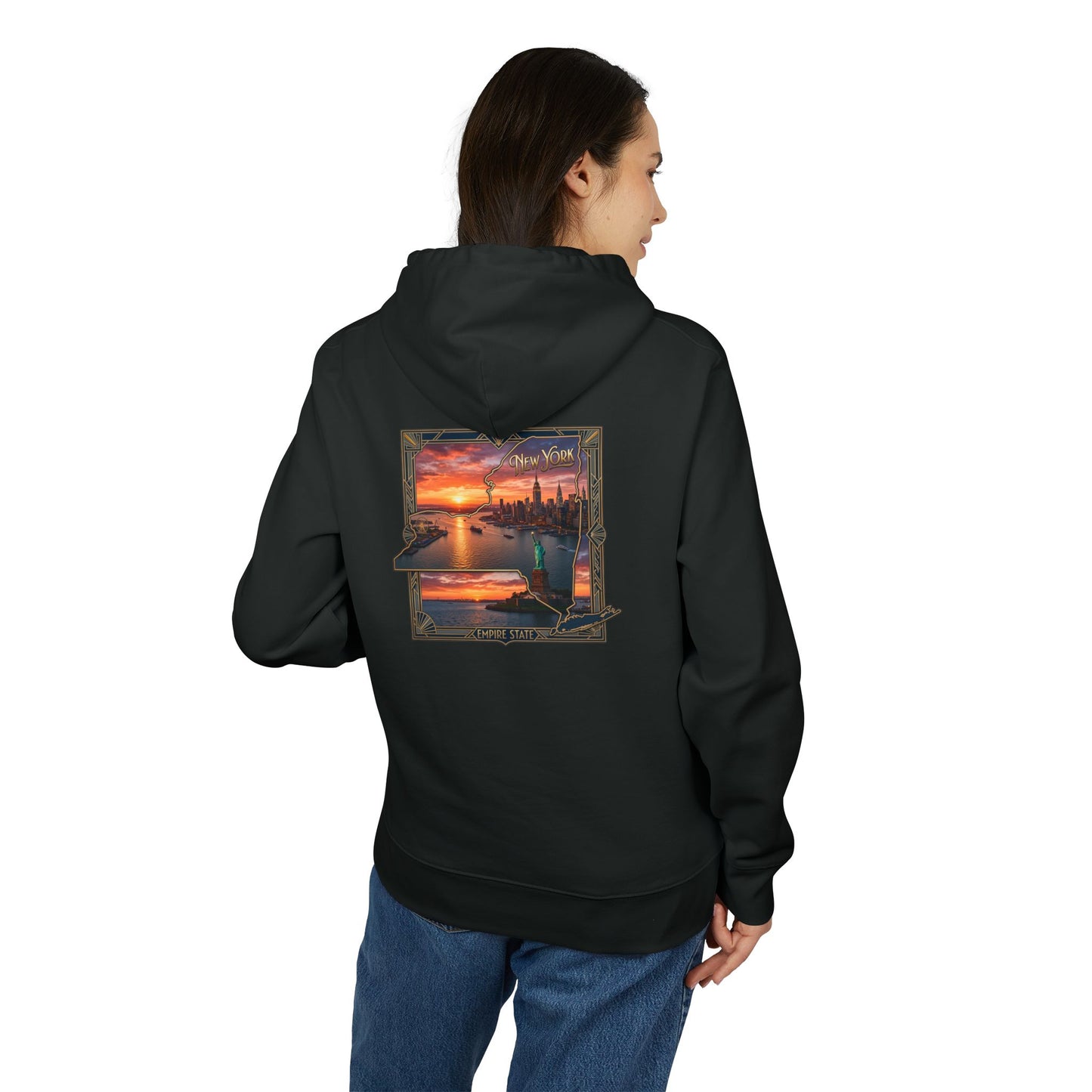 Sunset Harbor Hoodie — Coastal Sunset Graphic Pullover