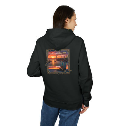 Sunset Harbor Hoodie — Coastal Sunset Graphic Pullover