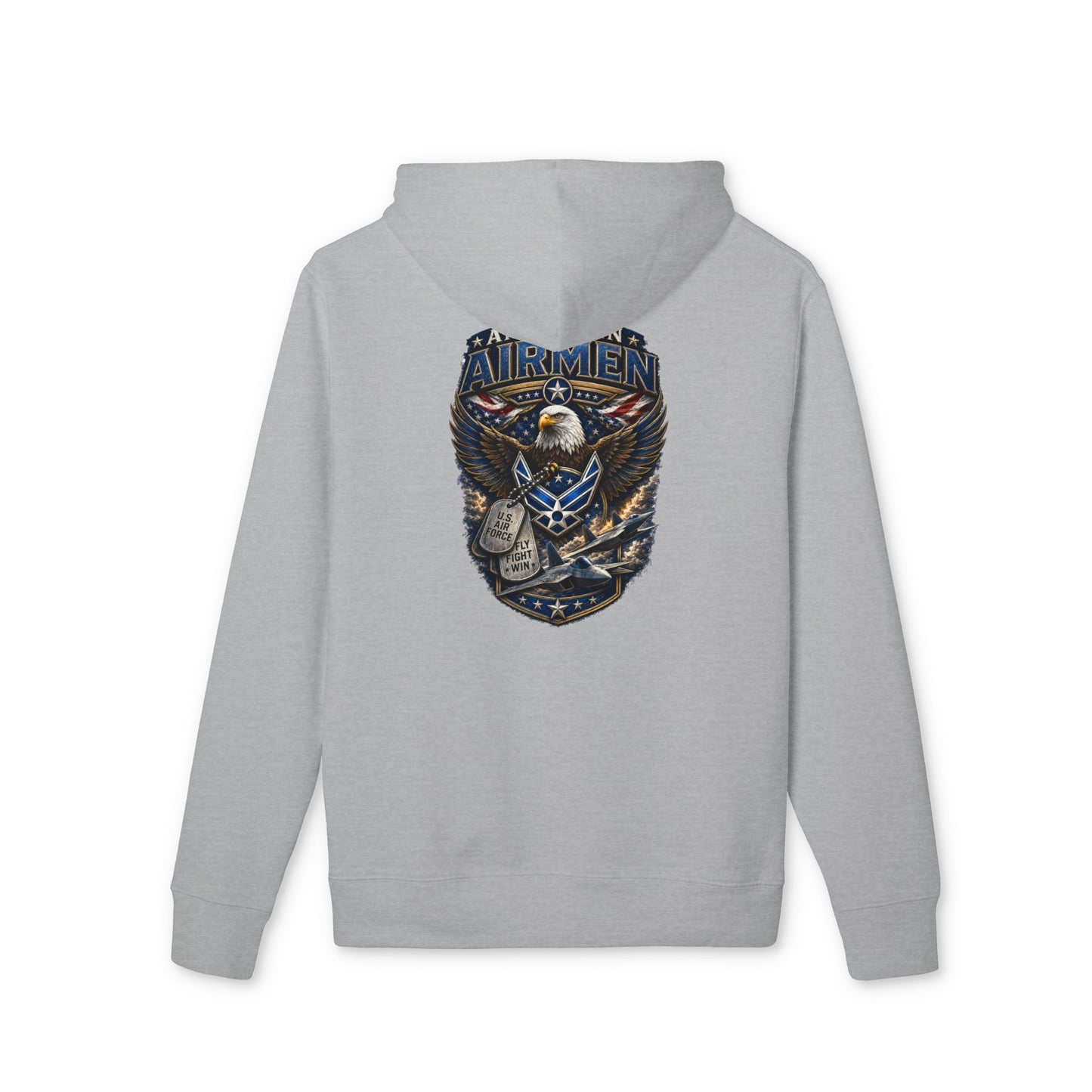 Airmen Eagle Emblem Hoodie – Military Pilot Aviation Graphic Sweatshirt