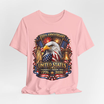 Independence 250th Eagle T-Shirt – United States 1776-2026 Centennial Graphic Tee
