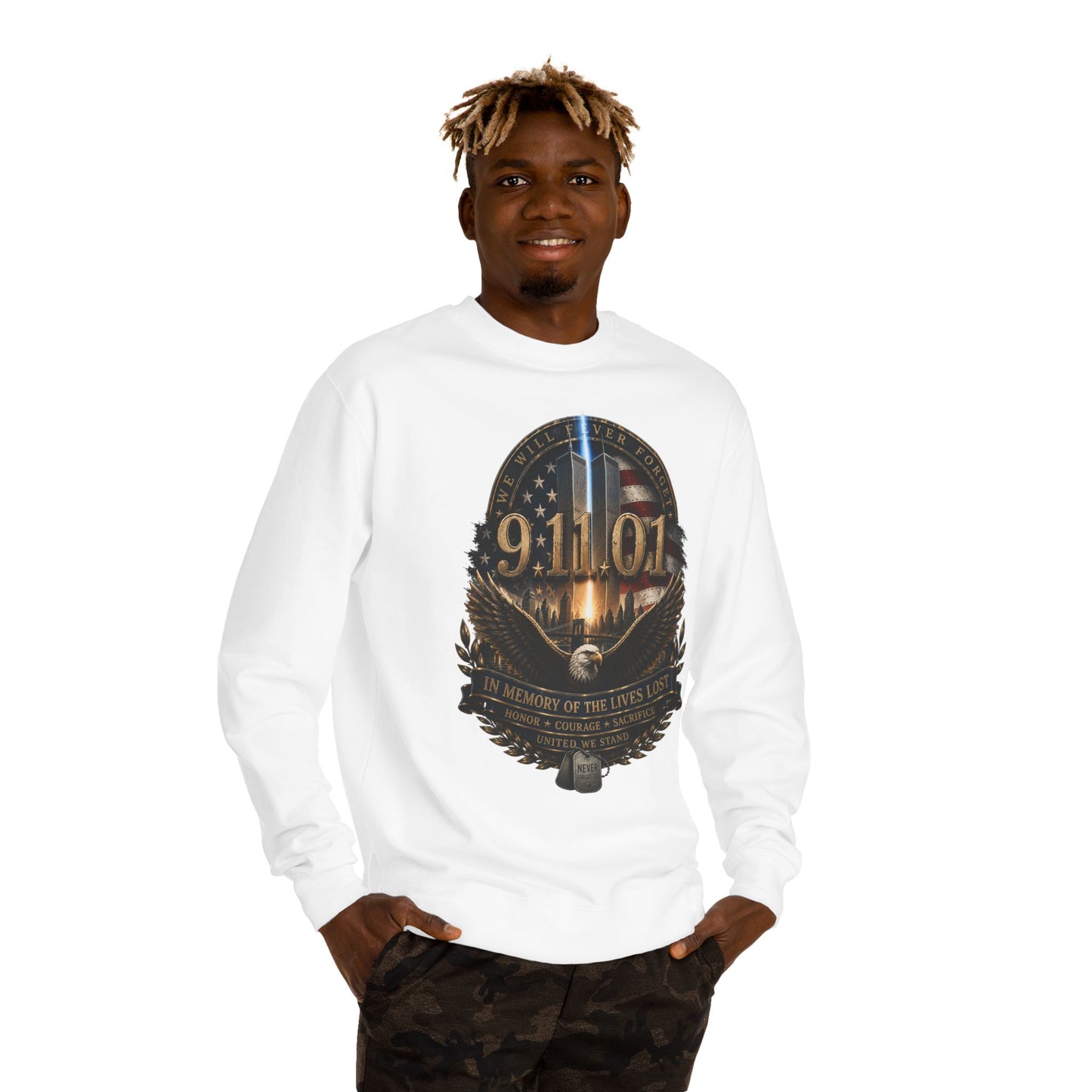 9/11 Memorial Sweatshirt – In Memory of the Lives Lost Tribute Crewneck