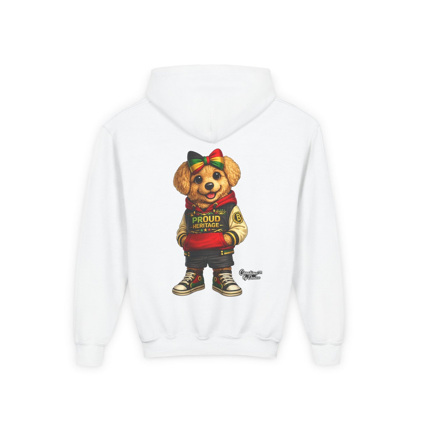 Youth Hoodie — 'Proud Heritage' Teddy Bear Streetwear Kids Pullover