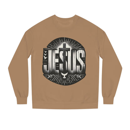 Jesus Graphic Sweatshirt — Vintage Religious Cross & Lamb Crewneck