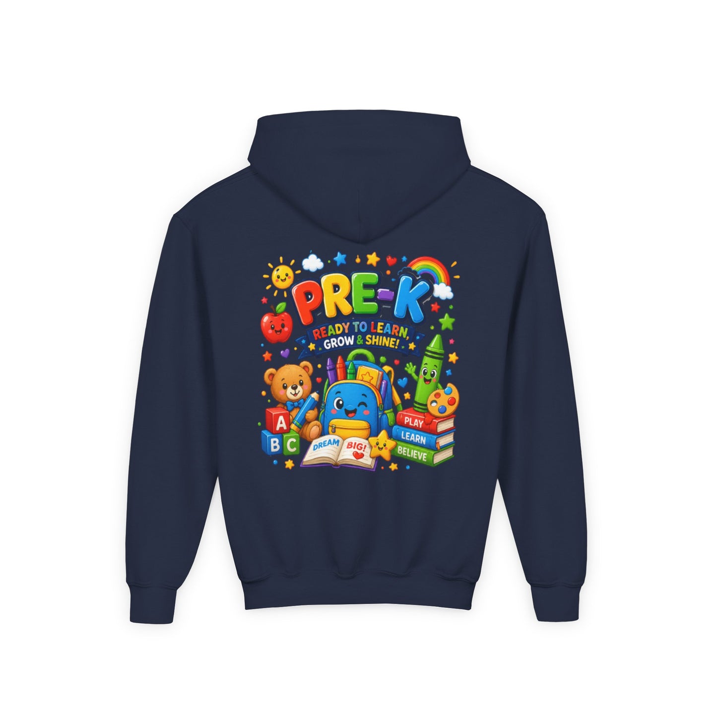 Pre-K Ready to Learn Youth Hoodie – Cute Back-to-School Preschool Sweatshirt