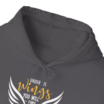 Under His Wings You Will -find Refuge Psalm 91:4 Hoodie