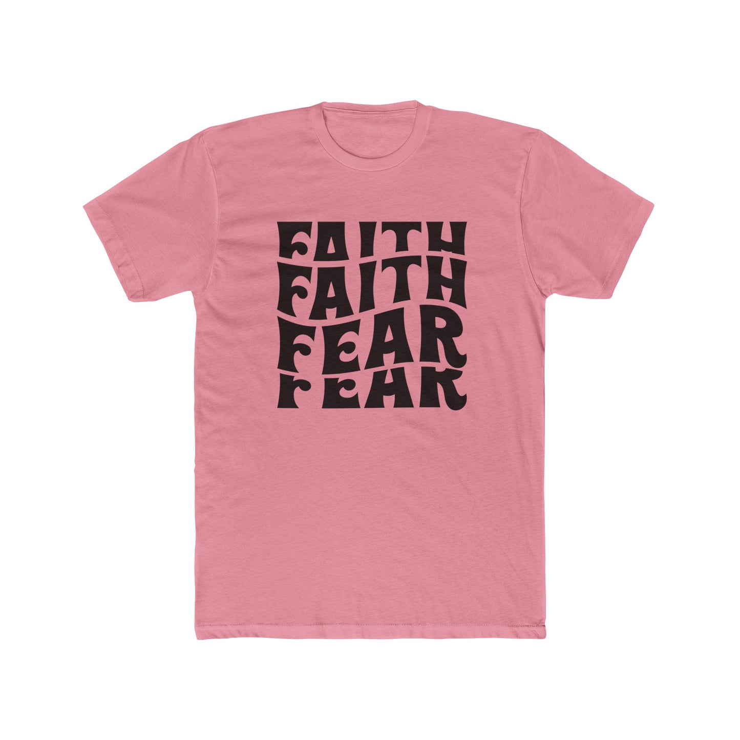 Faith Over Fear T‑Shirt — Bold Retro Typography Spiritual Tee