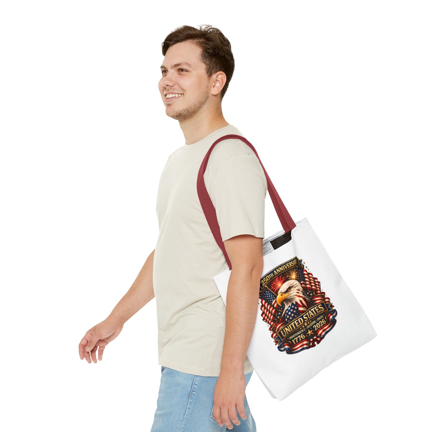 250th Anniversary United States Eagle Tote Bag — 1776–2026 Patriotic Cotton Tote