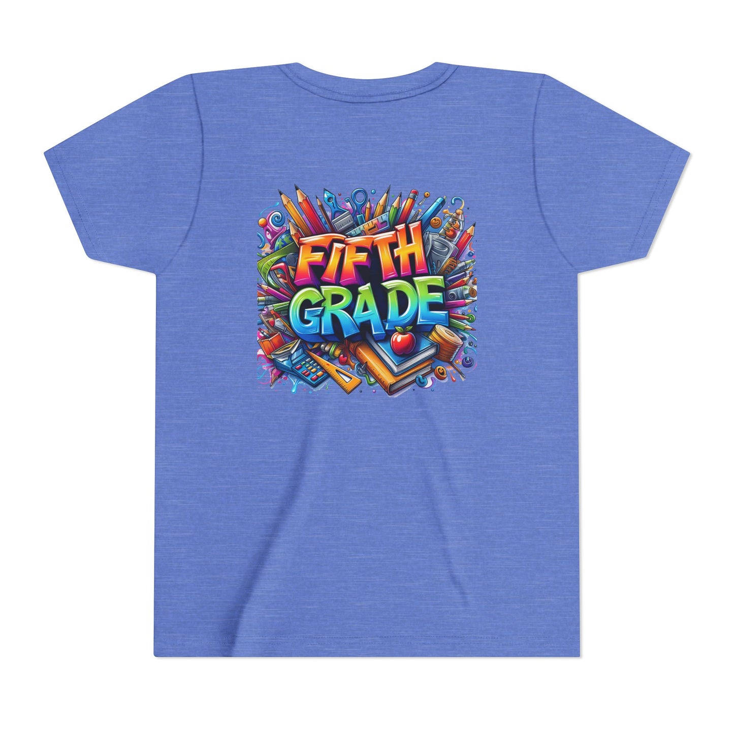 Fifth Grade Kid's Tee - Colorful School Supplies Back to School T-Shirt