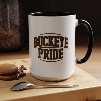 Buckeye Pride Accent Coffee Mug — School Spirit Ceramic Mug