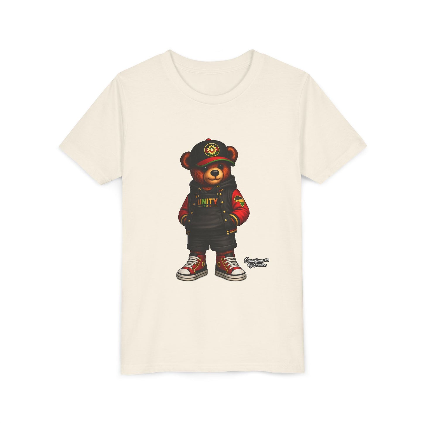 Youth Tee — 'Unity' Streetwear Teddy Bear Graphic Shirt