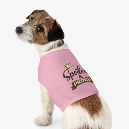 Spoiled & Proud Pet Tank Top — Cute Dog/Cat Shirt with Crown Design