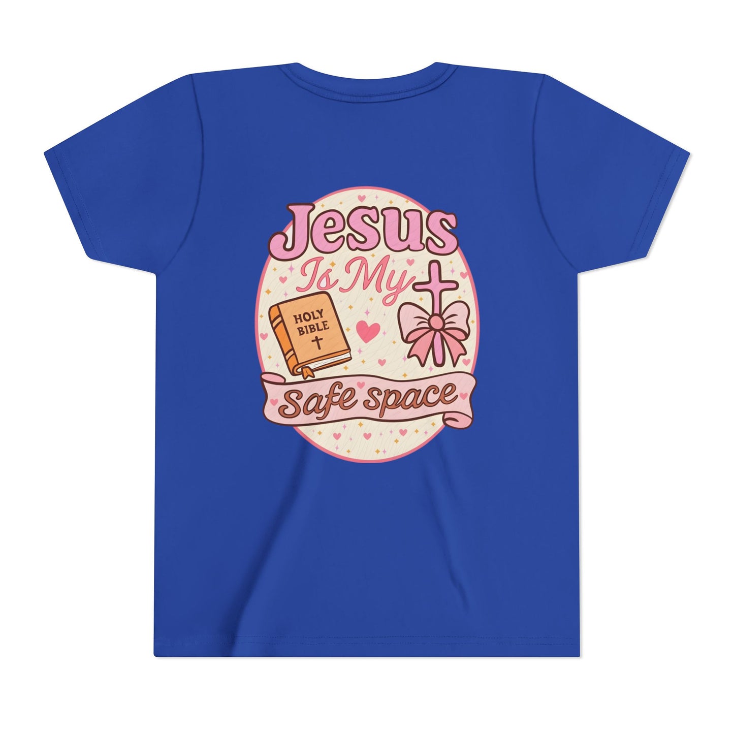 Youth Tee — "Jesus Is My Safe Space" Christian Kids T-Shirt