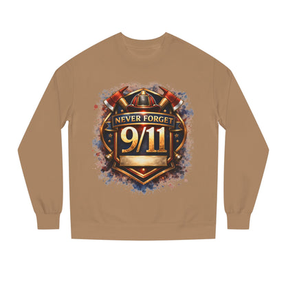 Never Forget 9/11 Sweatshirt — Memorial Firefighter Tribute Crewneck