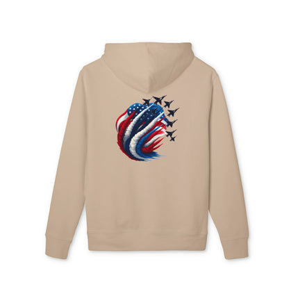 American Flag Jet Formation Hoodie — Patriotic Airshow Pullover