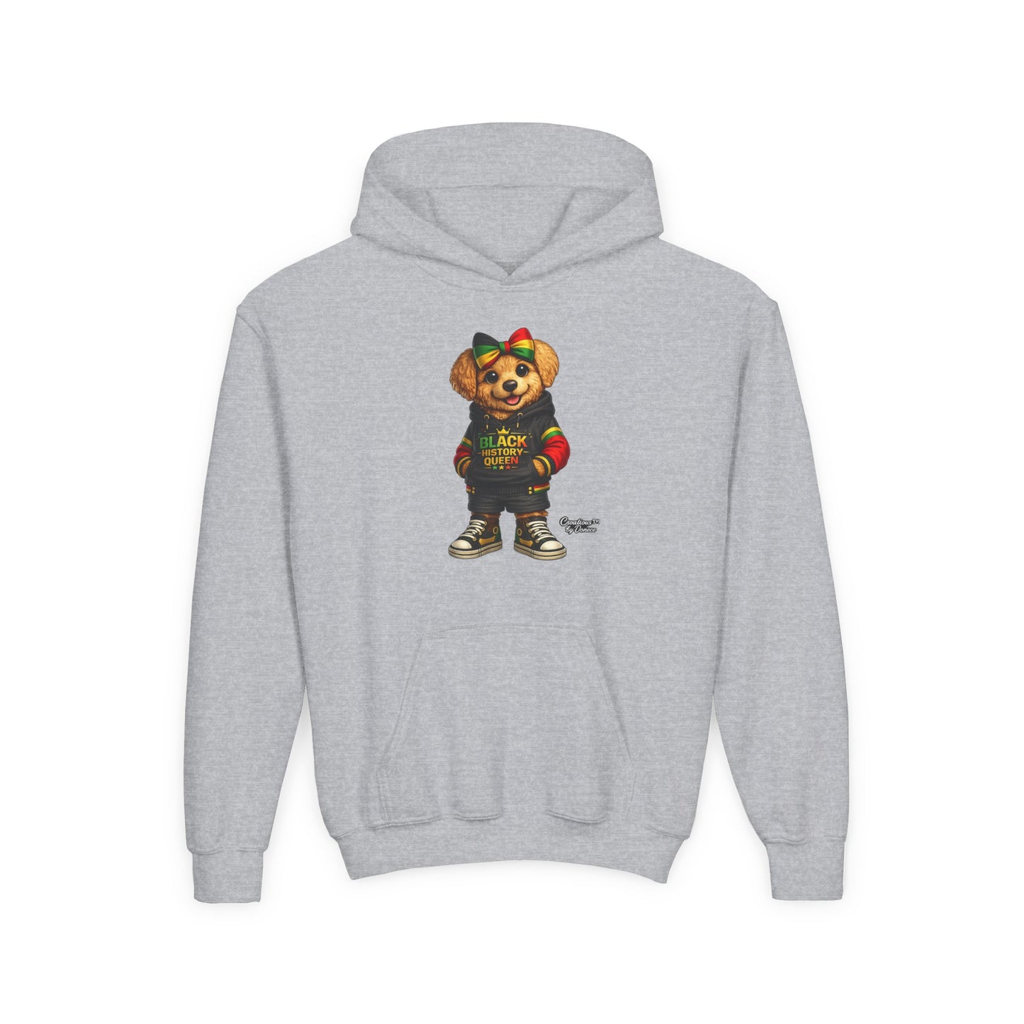Youth Hoodie — Rasta Bear "Black History Greatness" Kids Pullover