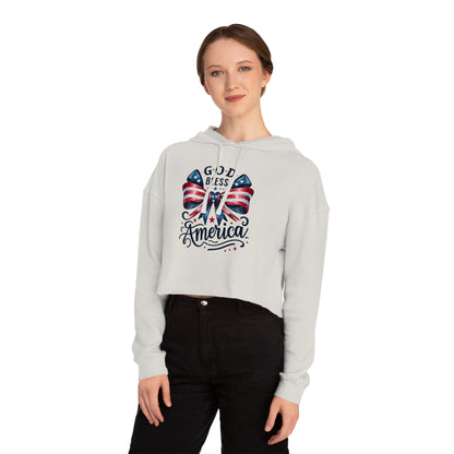 God Bless America Cropped Hoodie