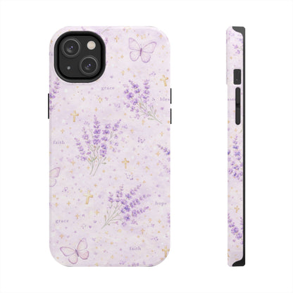 Faith Grace Blessed Phone Case | Christian Floral iPhone Case