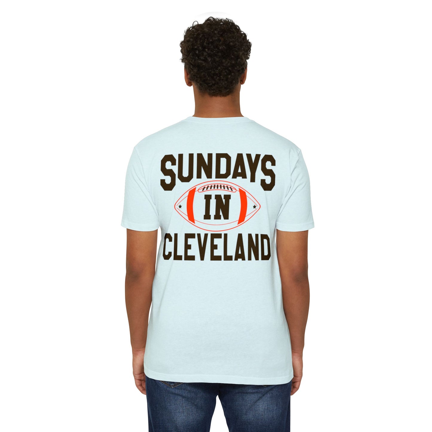 Sundays in Cleveland Football T-Shirt