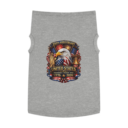 Patriotic Pet Tank Top – 250th Anniversary United States 1776-2026 Eagle Design