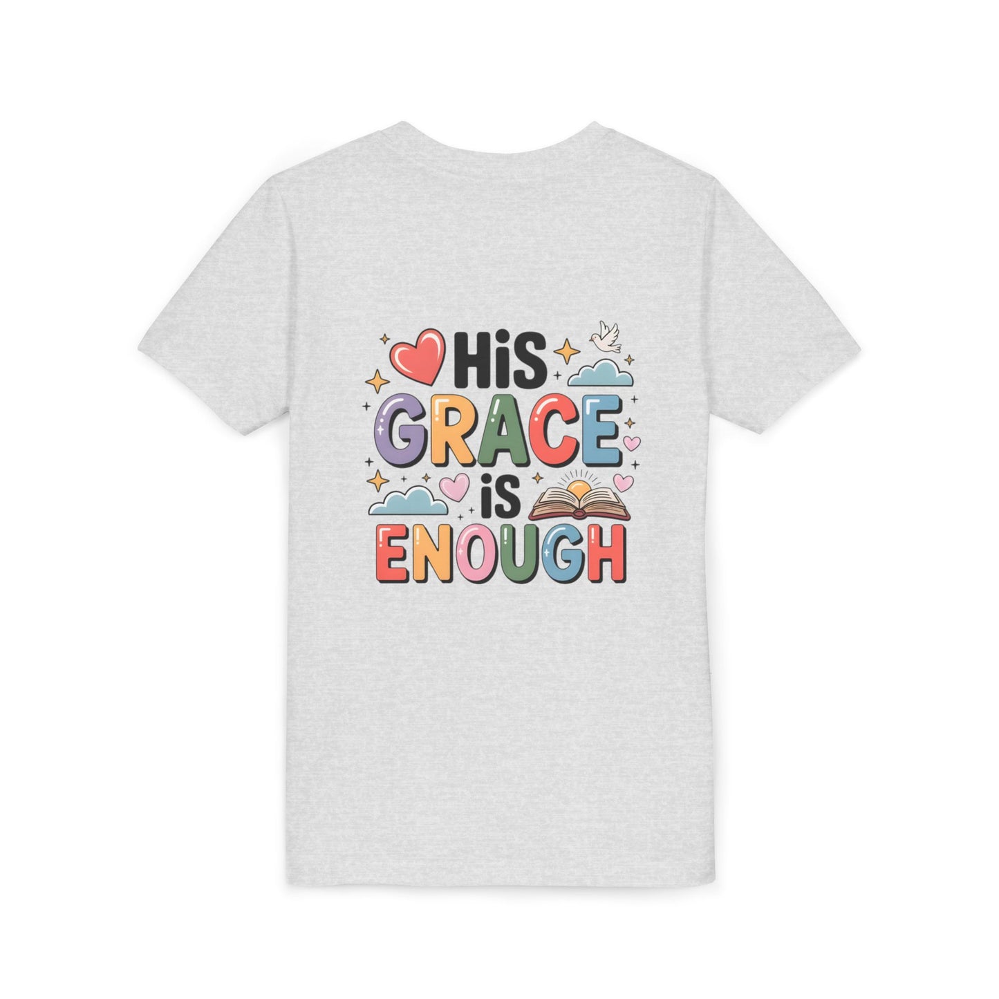 His Grace Is Enough Youth Tee — Christian Kids Inspirational Shirt