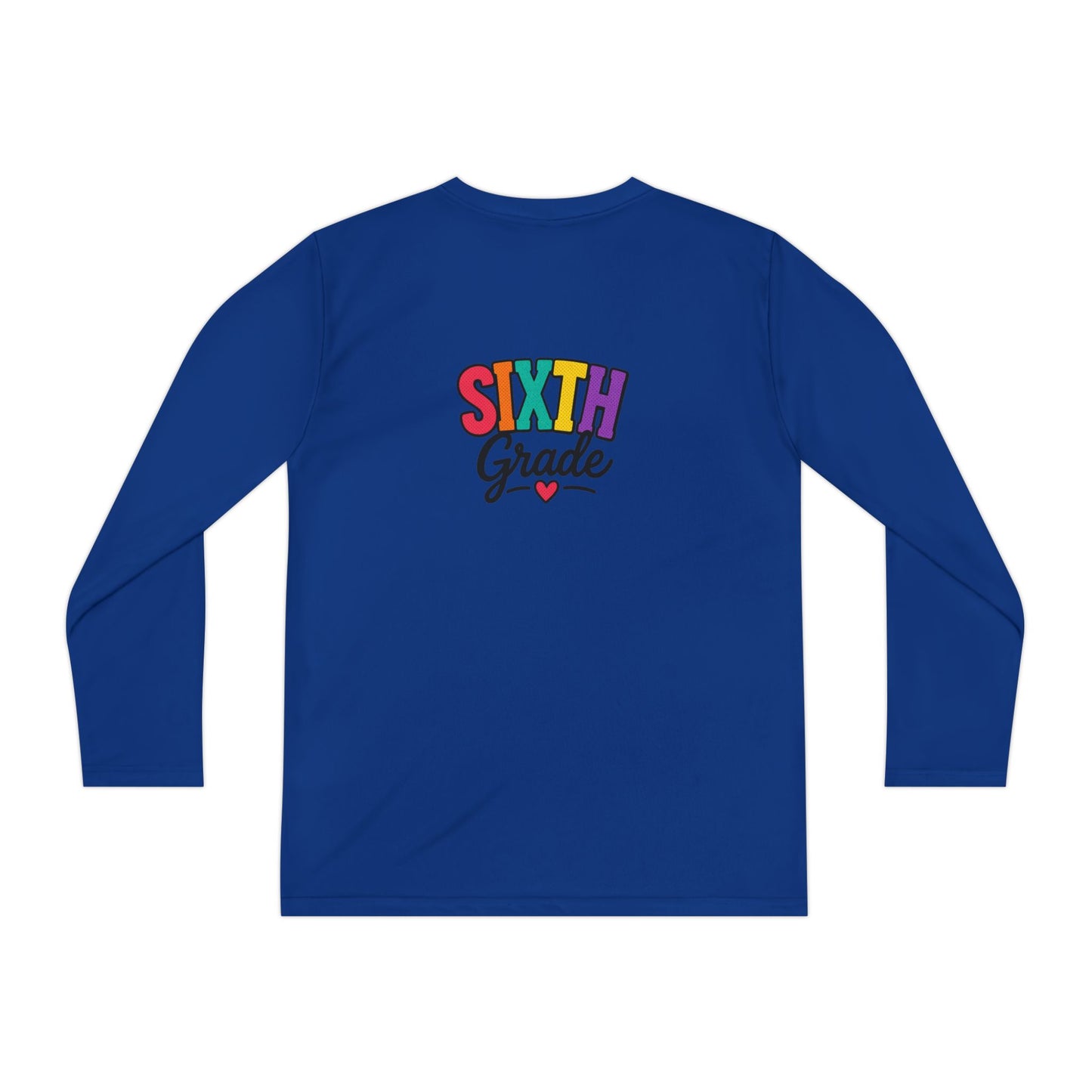 Sixth Grade Youth Long Sleeve Tee - Colorful Back-to-School Shirt