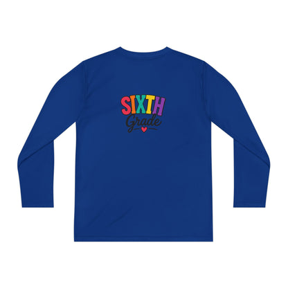 Sixth Grade Youth Long Sleeve Tee - Colorful Back-to-School Shirt