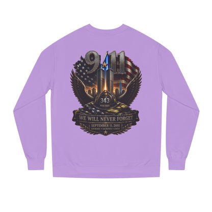 9/11 We Will Never Forget Crewneck Sweatshirt – Memorial Tribute