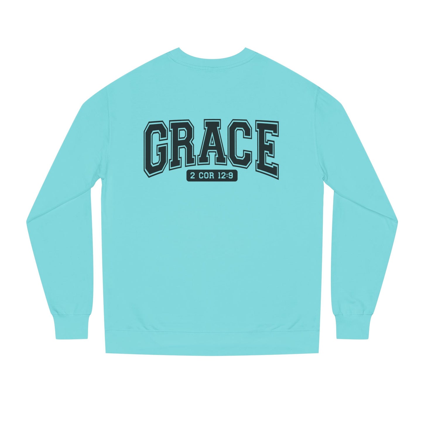 Grace Crewneck Sweatshirt – 'GRACE' 2 Cor 12:9 Christian Pullover