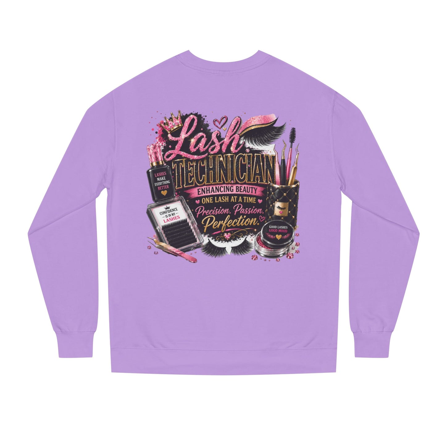 Lash Technician Crewneck Sweatshirt — Professional Eyelash Artist Apparel