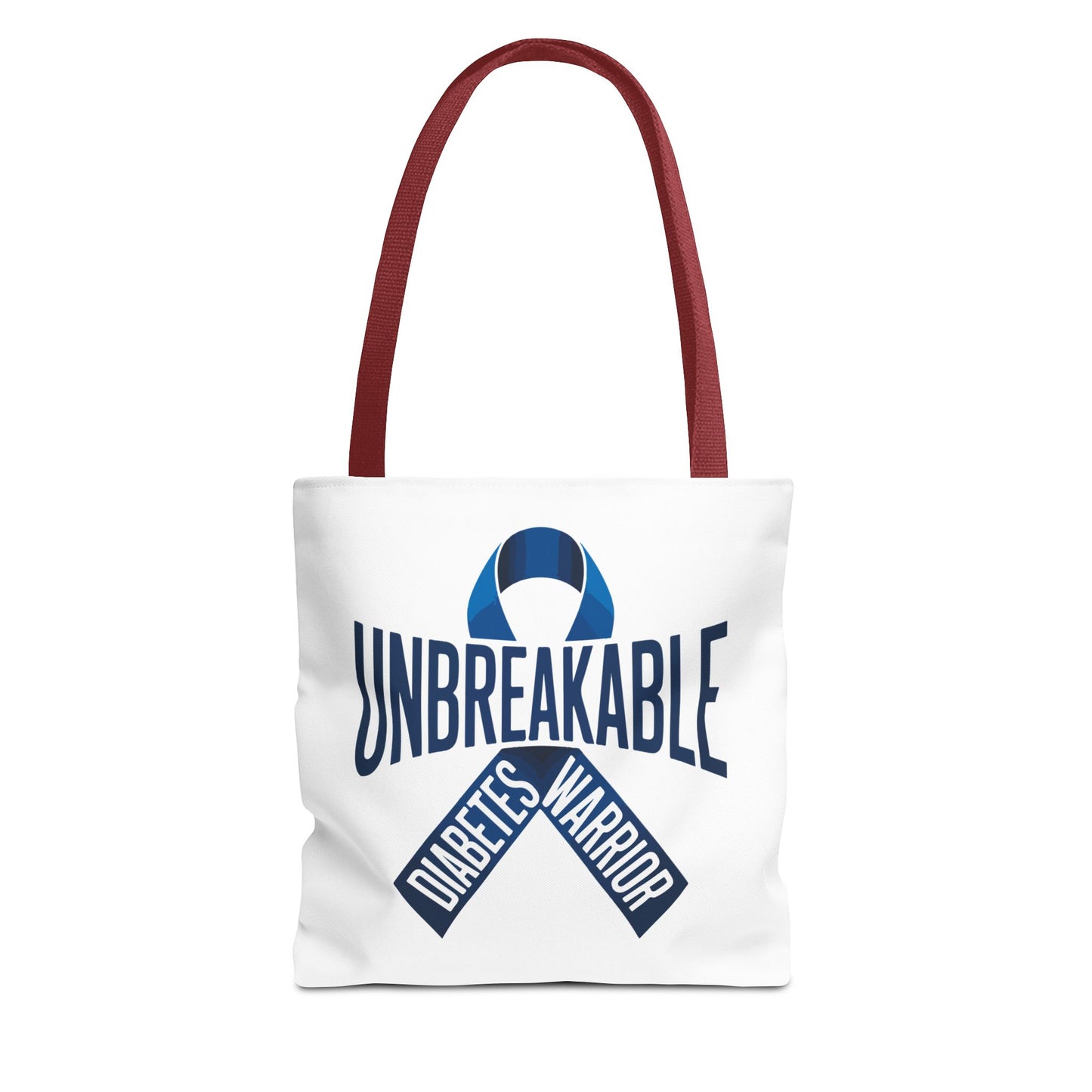 Diabetes Warrior Unbreakable Tote Bag – Blue Awareness Ribbon All-Over Print