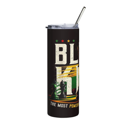 Chess Tumbler — "Black King" Stainless Steel 20oz Travel Cup
