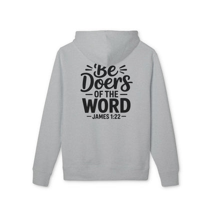 Be Doers of the Word Hoodie — Christian Faith Scripture Sweatshirt (James 1:22)
