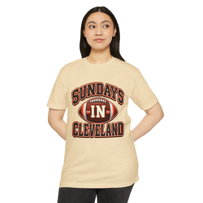 Sundays in Cleveland Football T-Shirt