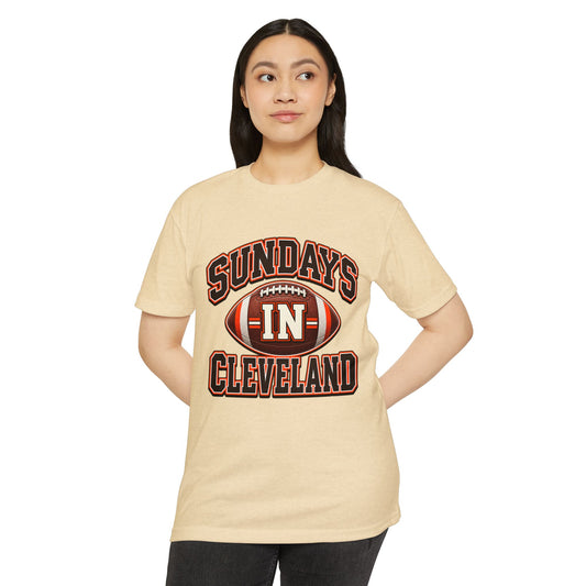 Sundays in Cleveland Football T-Shirt