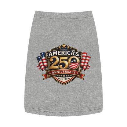 Pet Tank Top — "America's 250th Anniversary" Patriotic Dog Shirt (1776–2026)