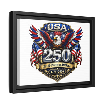 USA 250 Anniversary Framed Canvas — Patriotic Eagle 1776–2026 Wall Art