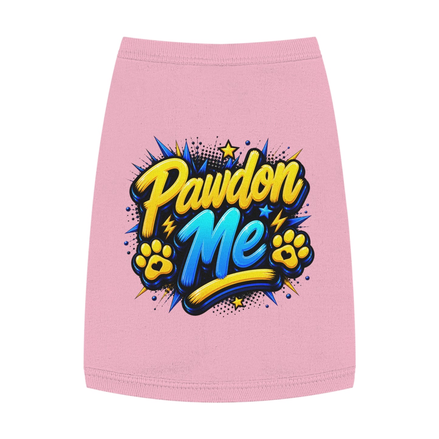 Pawdon Me Pet Tank Top — Cute Funny Paw Print Graphic for Dogs & Cats