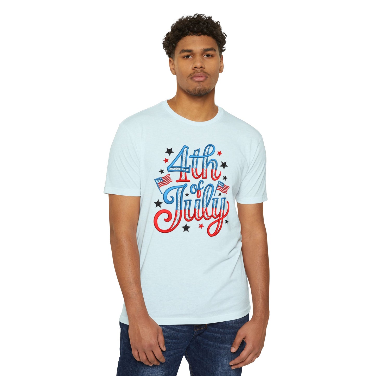 4th of July T-Shirt — Retro Patriotic Stars & Flags Tee