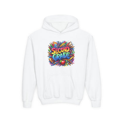 Second Grade Kids Hoodie — Colorful School Day Pullover